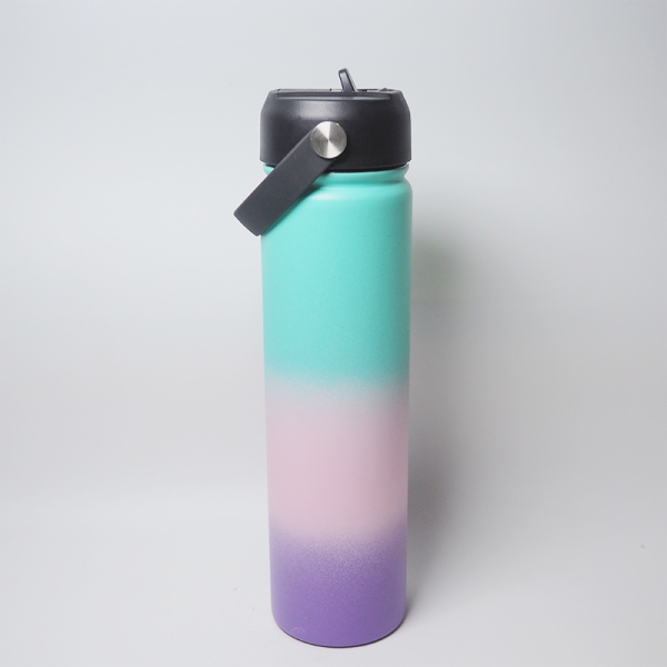 25oz 750ml sport bottle with leak proof lid double wall vacuum flask insulated stainless steel water bottle for travel camping (copy)