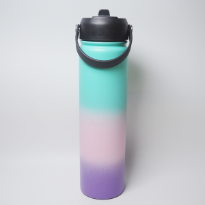 25oz 750ml sport bottle with leak proof lid double wall vacuum flask insulated stainless steel water bottle for travel camping (copy)