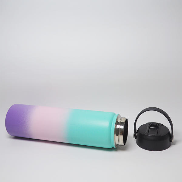 25oz 750ml sport bottle with leak proof lid double wall vacuum flask insulated stainless steel water bottle for travel camping (copy)