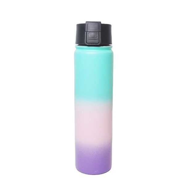 25oz sport bottle with leak proof lid double wall vacuum flask insulated stainless steel water bottle for travel camping 750ml