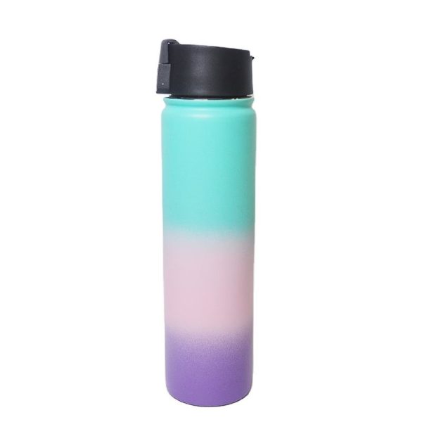 25oz sport bottle with leak proof lid double wall vacuum flask insulated stainless steel water bottle for travel camping 750ml