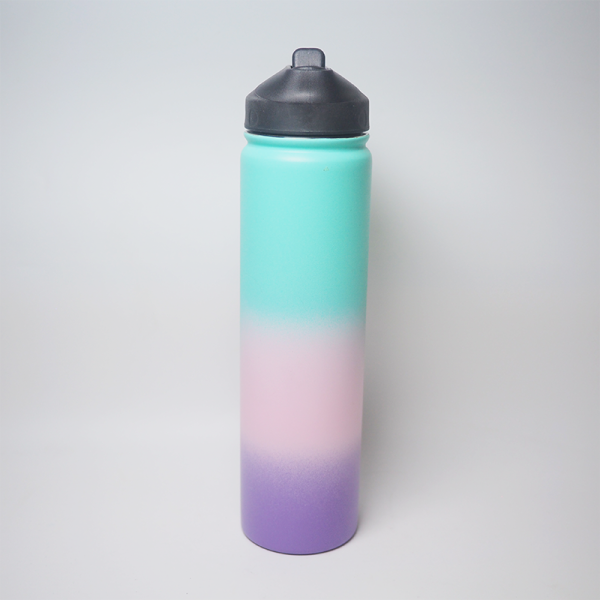 750ml 25oz water bottle customized double wall stainless steel reusable vacuum insulated with straw lid flasks & tumbler