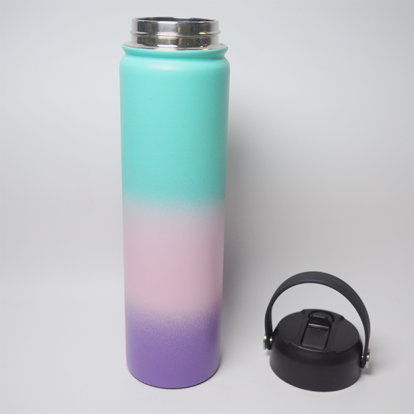 25oz 750ml sport bottle with leak proof lid double wall vacuum flask insulated stainless steel water bottle for travel camping (copy)