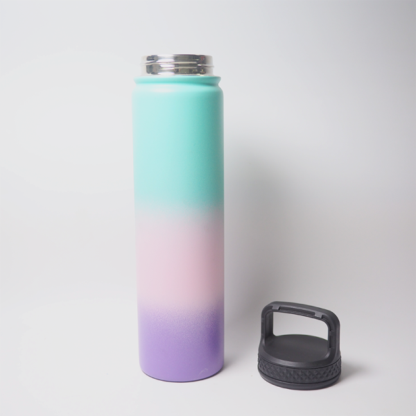 25oz 750ml sport bottle with leak proof lid double wall vacuum flask insulated stainless steel water bottle for travel camping