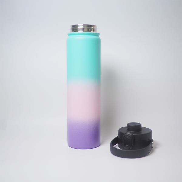 750ml 25oz tumbler double walled stainless steel water bottle with push button lid portable outdoor sport vacuum flasks