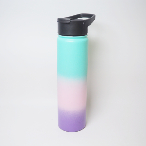 750ml 25oz double wall stainless steel water bottle multiple silicone lids gym portable outdoor vacuum flasks insulated water bottle
