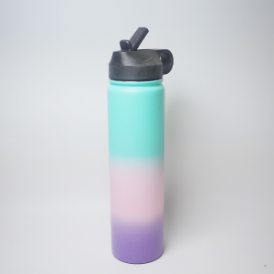 750ml 25oz water bottle customized double wall stainless steel reusable vacuum insulated with straw lid flasks & tumbler