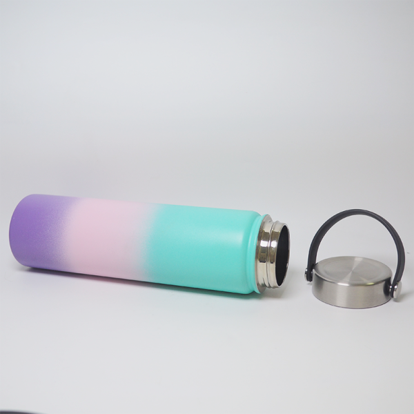 750ml tumbler double walled stainless steel water bottle with metal lid portable outdoor sport vacuum flasks